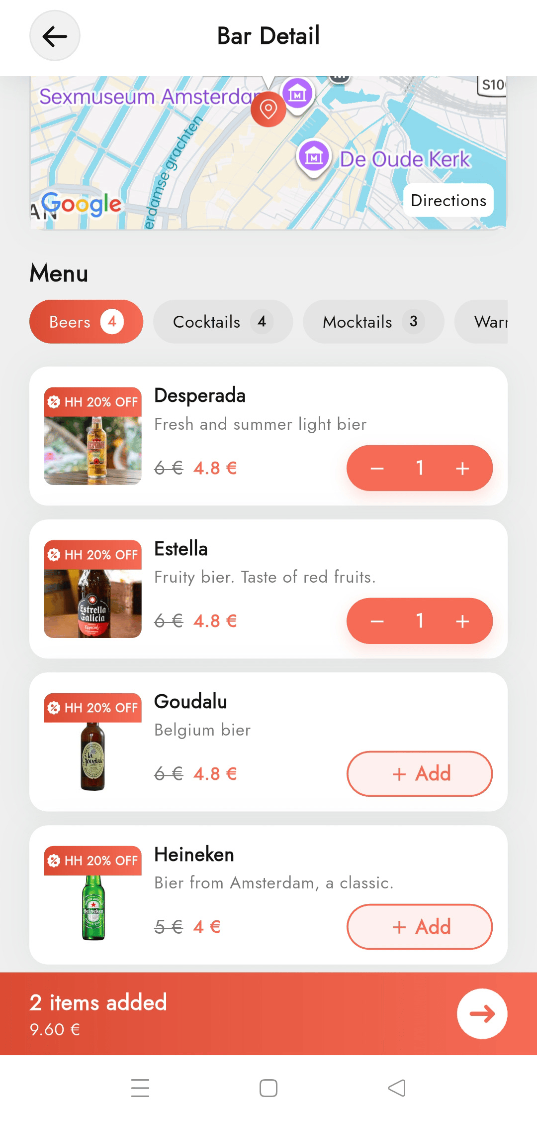 Browse menu & order