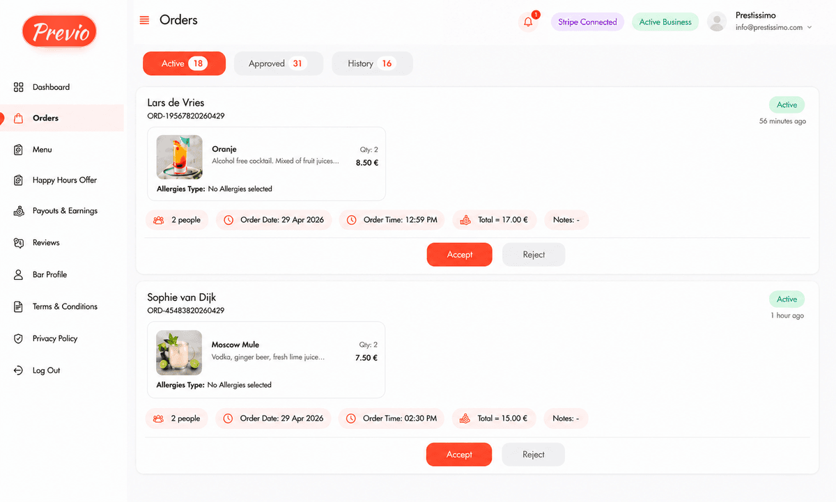 Manage Orders & Order Details